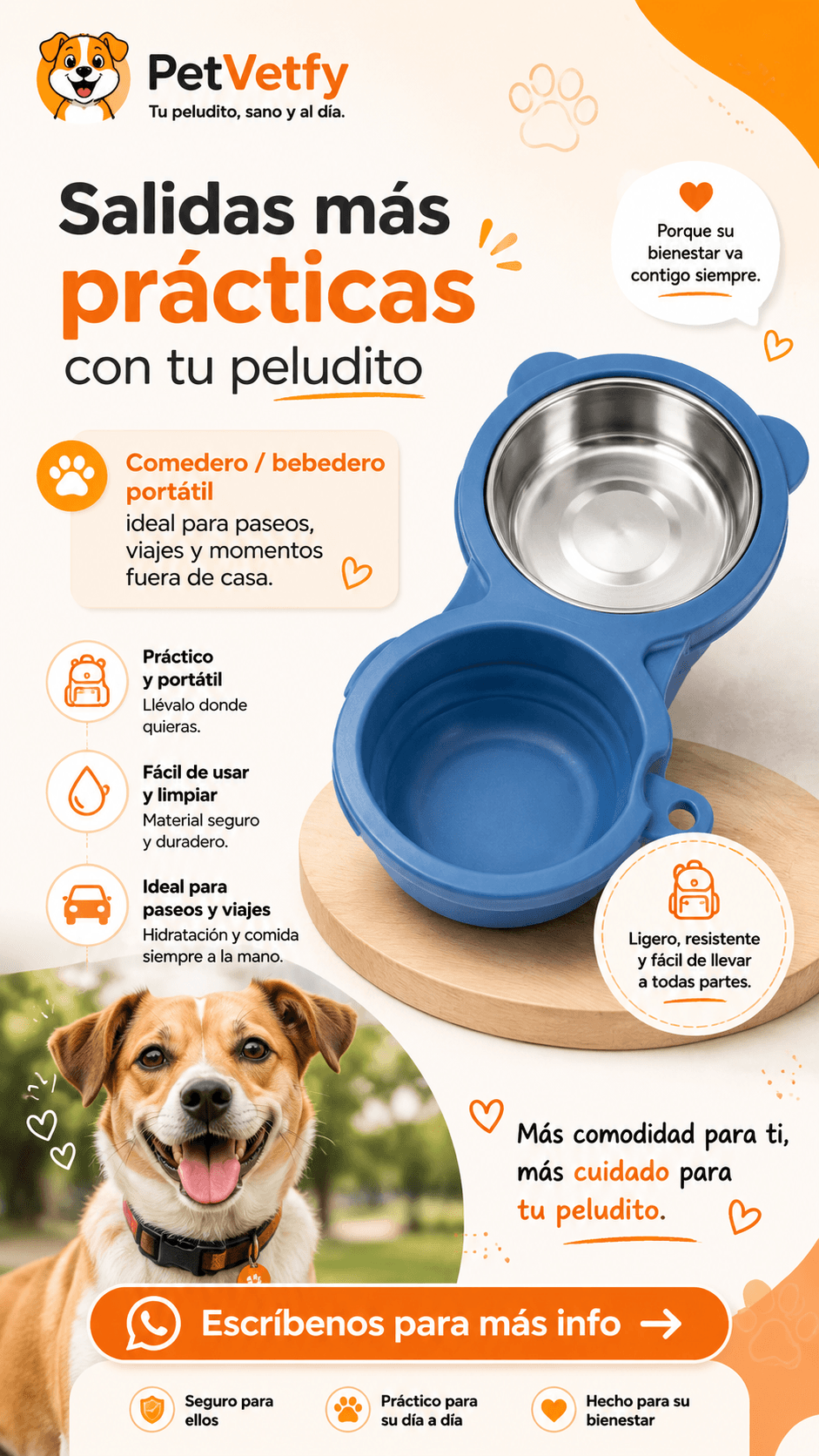 Comedero / bebedero portátil
